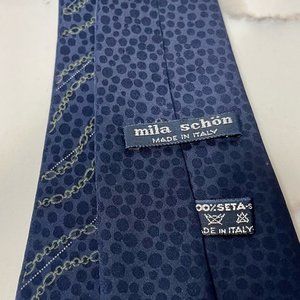 Mila Schon Silk Tie- see description